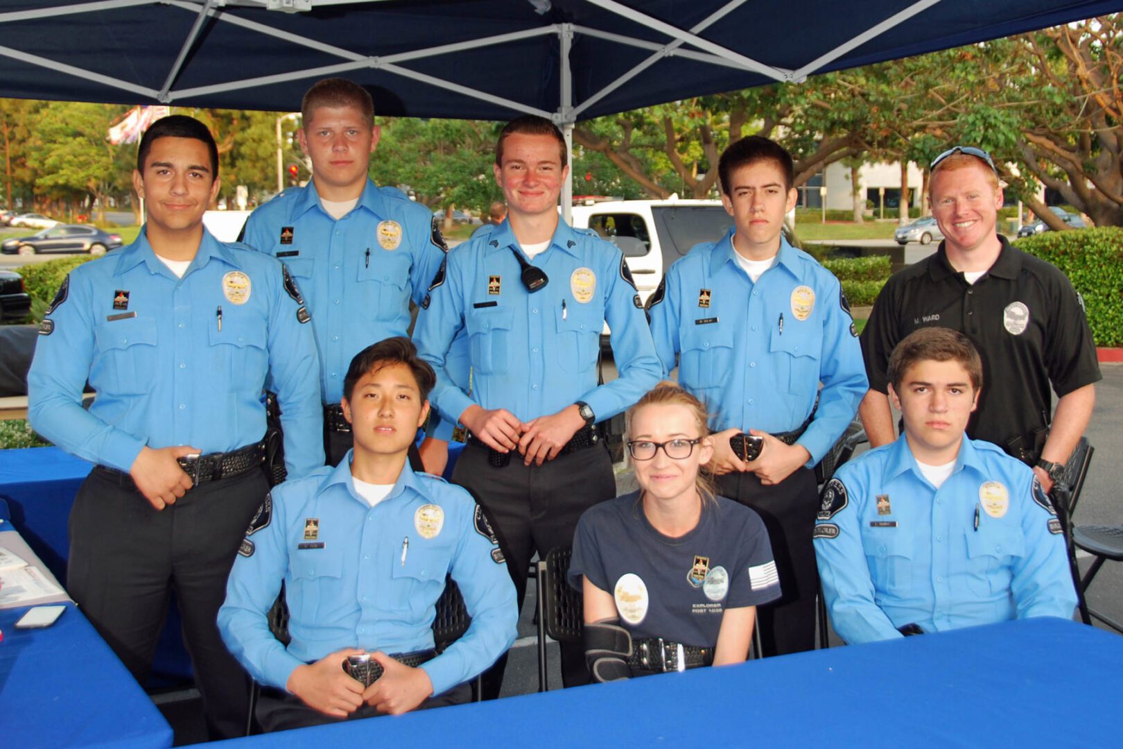 A group of police officers posing for a picture.